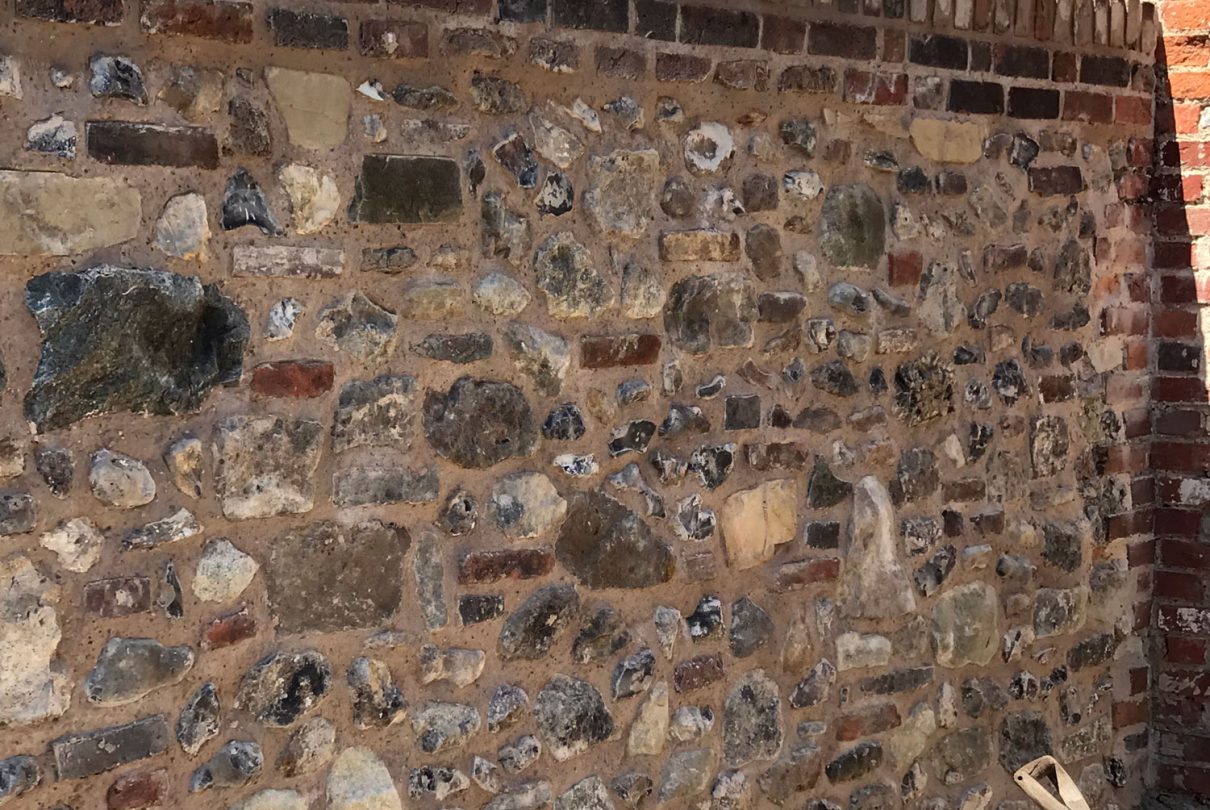 Listed Flint Stone Wall in Chichester Professional Property Services