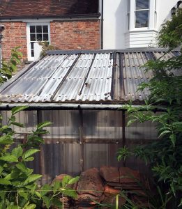 The outhouse before renovation