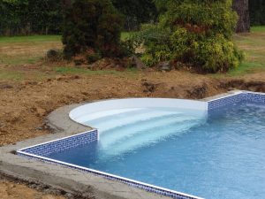 Swimming pool in garden