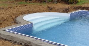 Swimming pool in garden